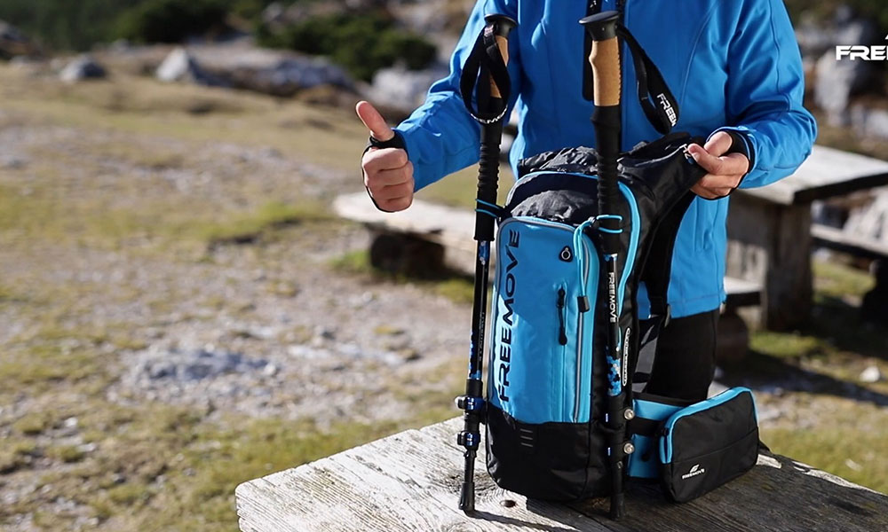 Backpack and Trekking Poles for the Hike