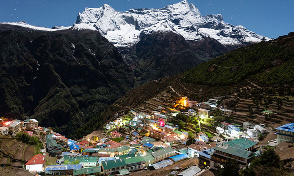 What is the altitude of Namche Bazaar