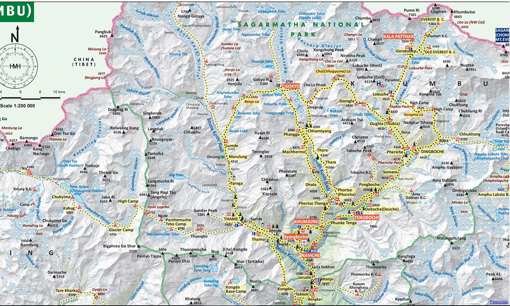 Everest Base Camp Trek Map