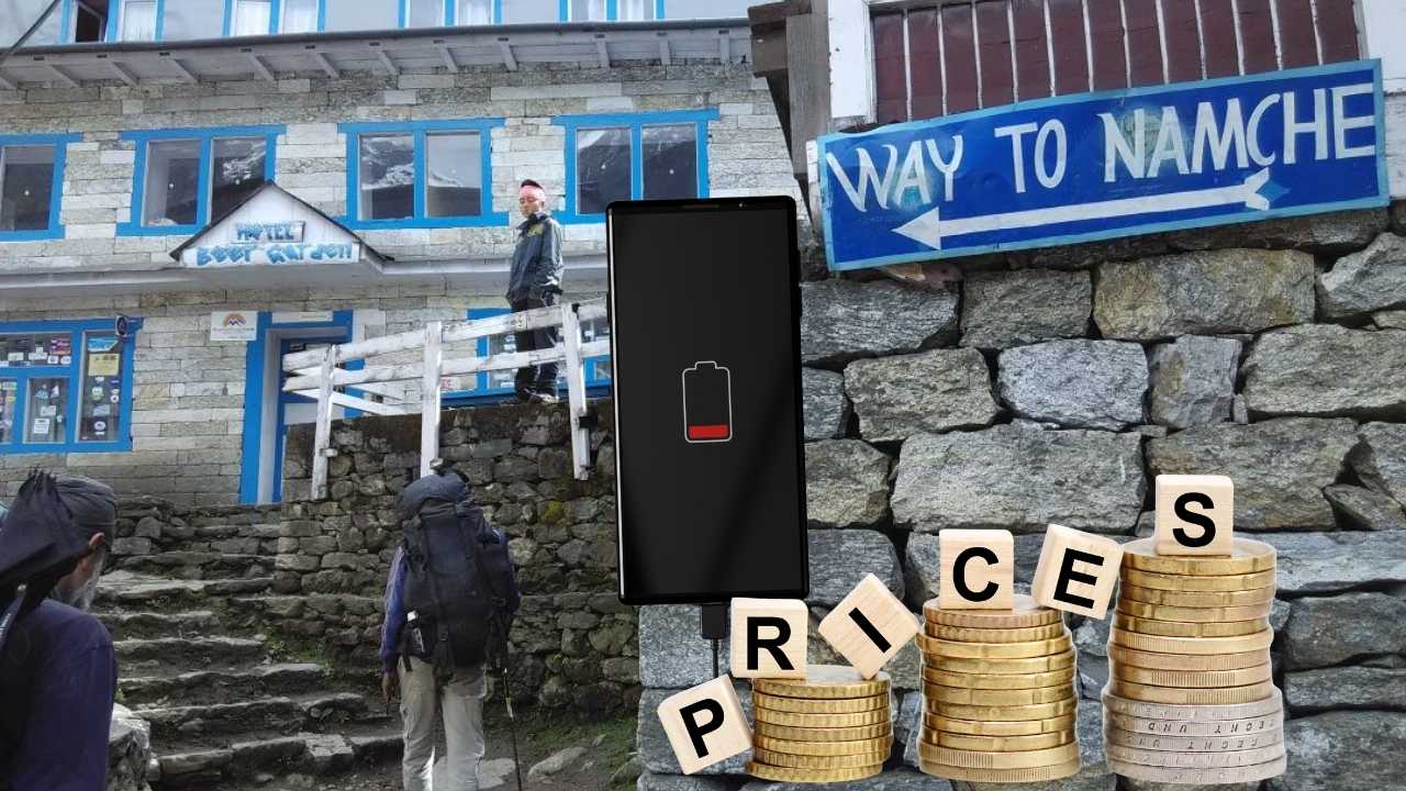 Cost Of Charging Phone During Everest Base Camp Trek