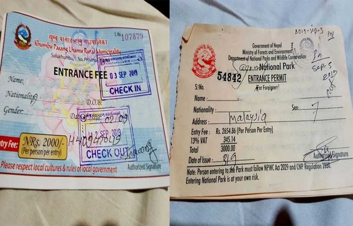 Permits Of Everest Base Camp Trek