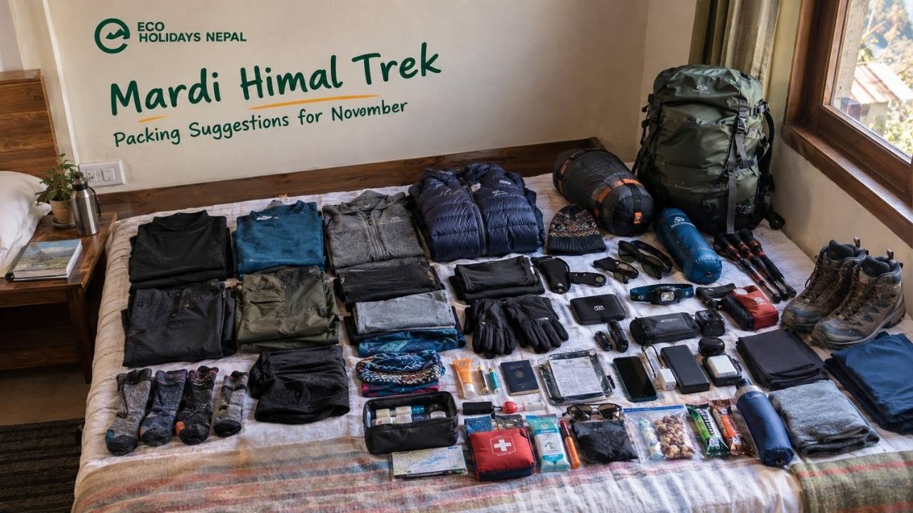 Packing List for Mardi Himal Trek in November