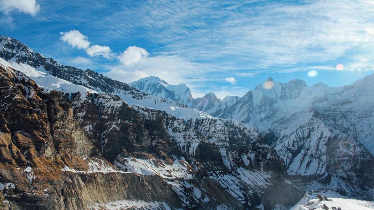 Annapurna Base Camp in November Clear Himalayan  Panoramas