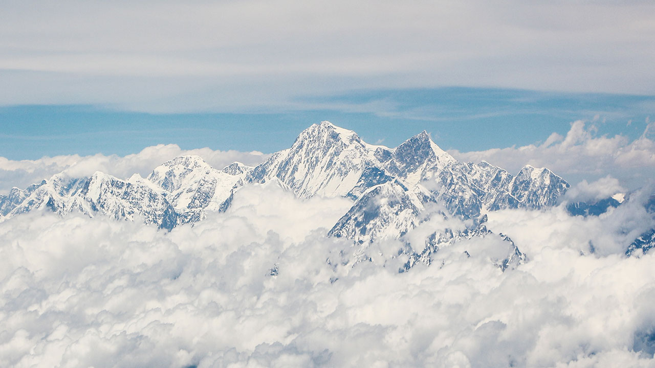 Shishapangma in clouds