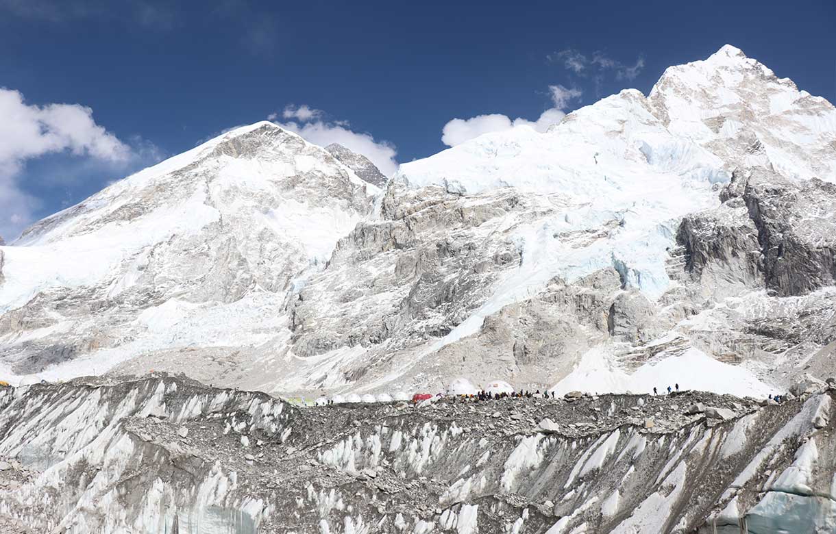 View Of Everest Base Camp From Gorakshep